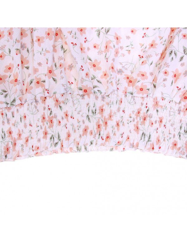 Sexy New Beach Off Shoulder Floral Print Blouse Casual Travel Tops