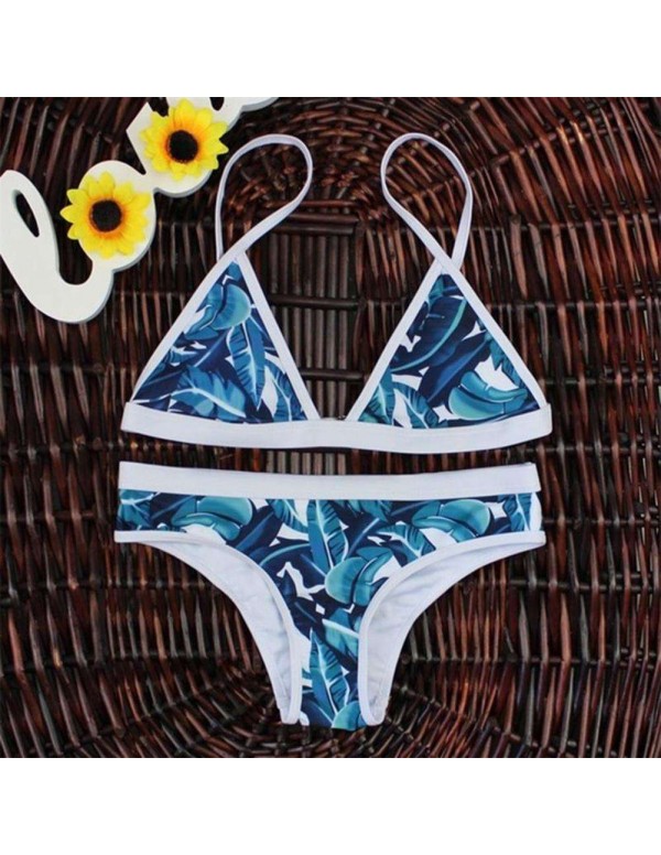 Sexy Halter Tie Padded Backless Printed Beach Swimsuit/S