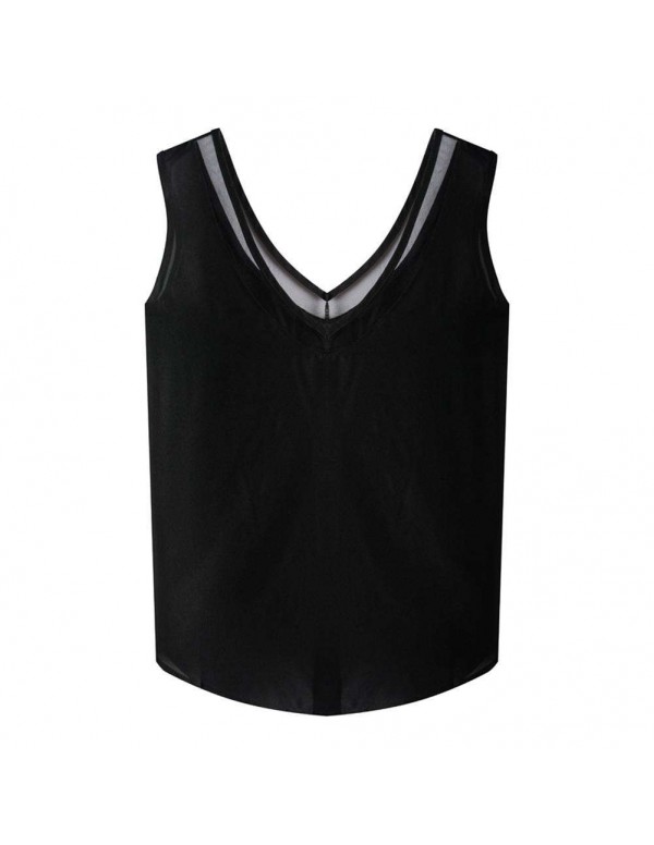 Fashion Chiffon Solid Color Camisole Sexy Backless...