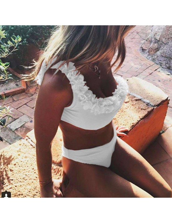 Sexy One Shoulder Flower Padded Bathing Suit Swimwear