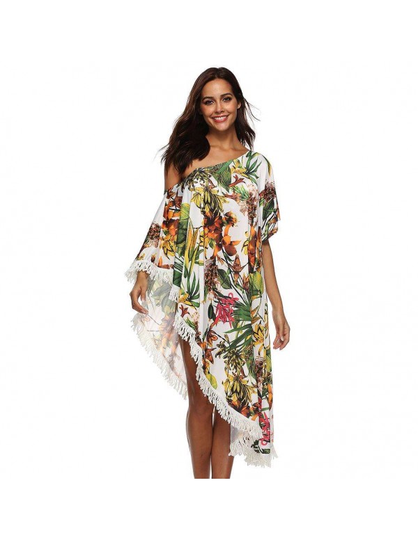 Chiffon Bikini Cover Up Floral Beach Dress New Car...