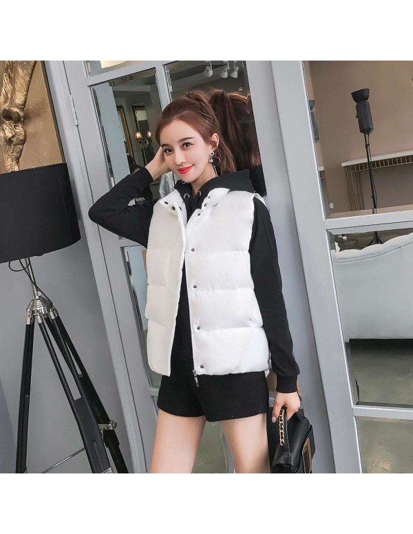 Vest Soft Warm Waistcoat Down Cotton Casual Pockets Outerwear