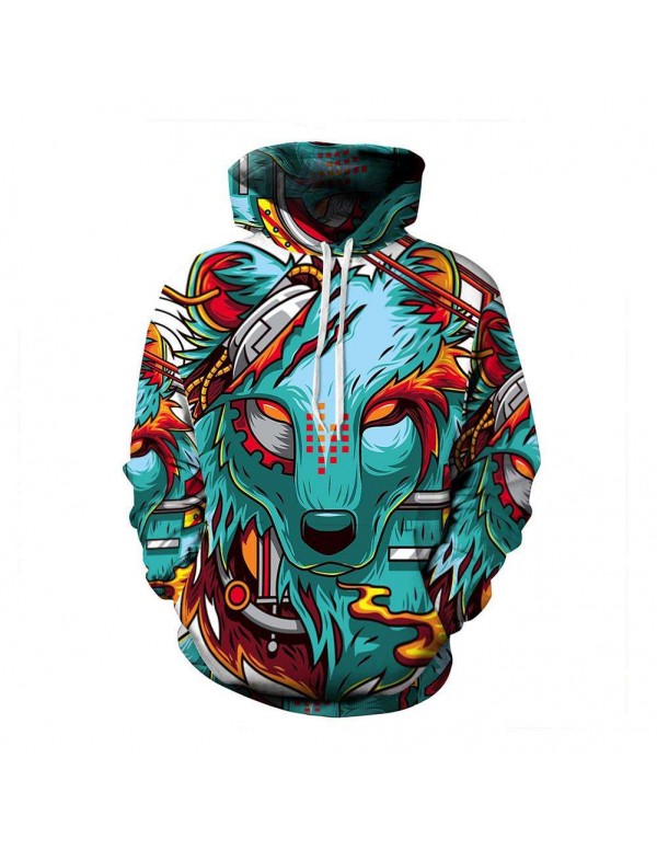 3D Digital Print Couple Hoodies Unisex Teenagers L...