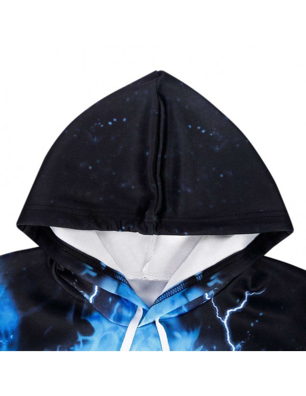 Fashion Halloween Skull 3D Digital Print Men Hoodies Baseball Daily Wear