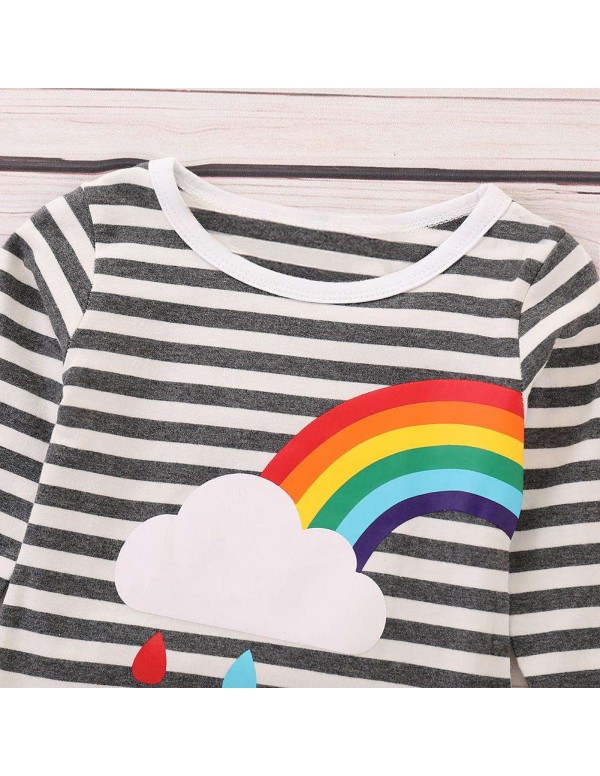 Cute Baby Girls Costume Children Rainbow Dress Child Sister Matching Clothes