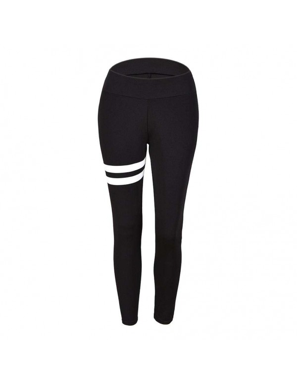 Yoga Pants Sports Elastic Waist Slim Leggings Bottoming Trousers (S)