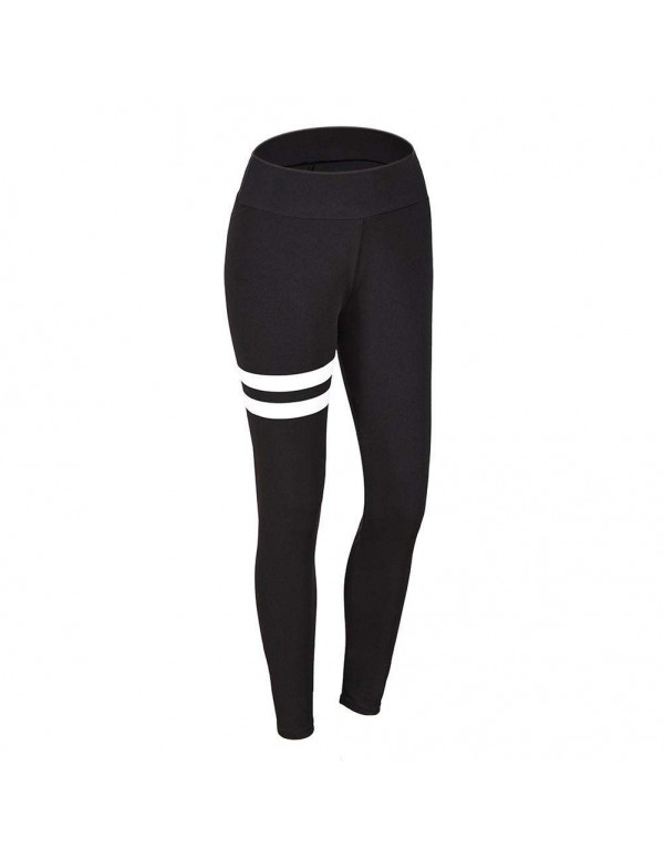 Yoga Pants Sports Elastic Waist Slim Leggings Bottoming Trousers (S)