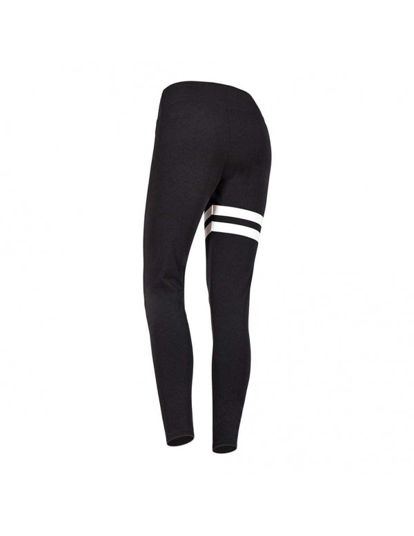 Yoga Pants Sports Elastic Waist Slim Leggings Bottoming Trousers (S)