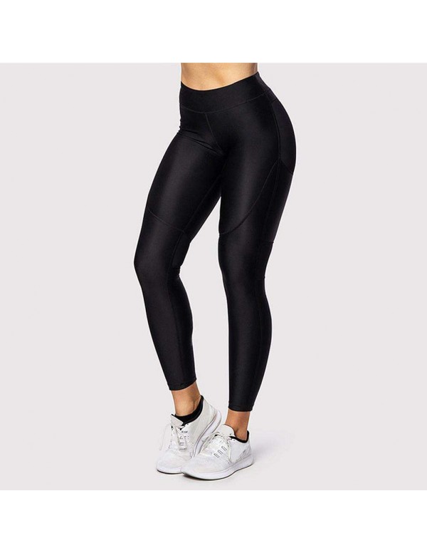 Sexy Sports Yoga Pants Solid Push Up Trousers Slim Leggings (Black S)