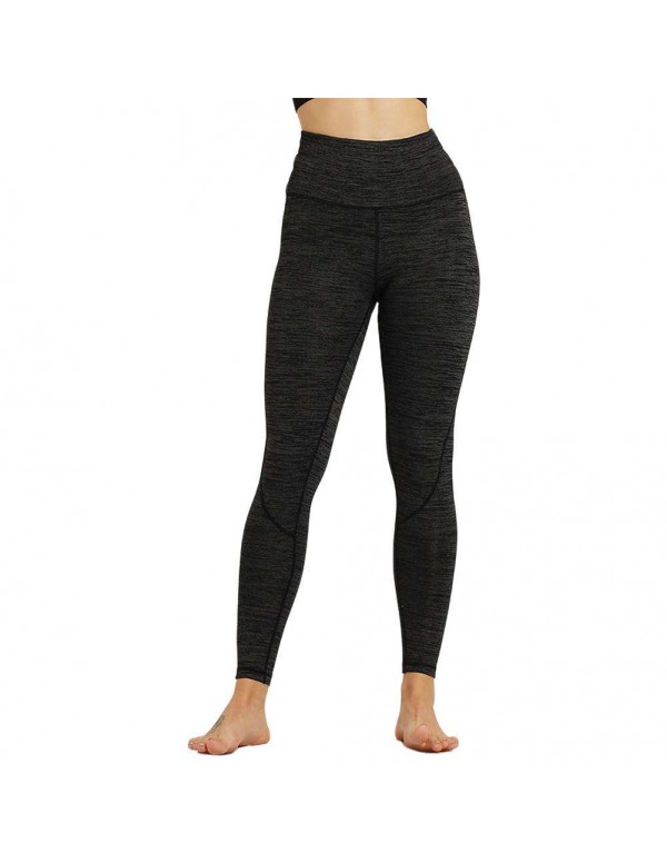 Sexy Sports Yoga Pants High Waist Trousers Stretch Leggings (Black S)