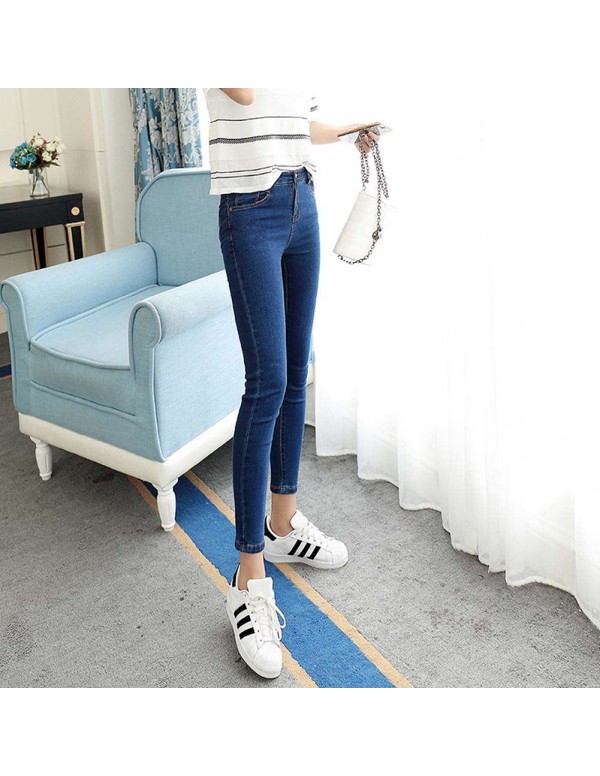 Casual High Waist Jeans Slim Denim Pencil Pants Skinny Trousers (27)