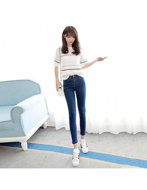 Casual High Waist Jeans Slim Denim Pencil Pants Skinny Trousers (27)