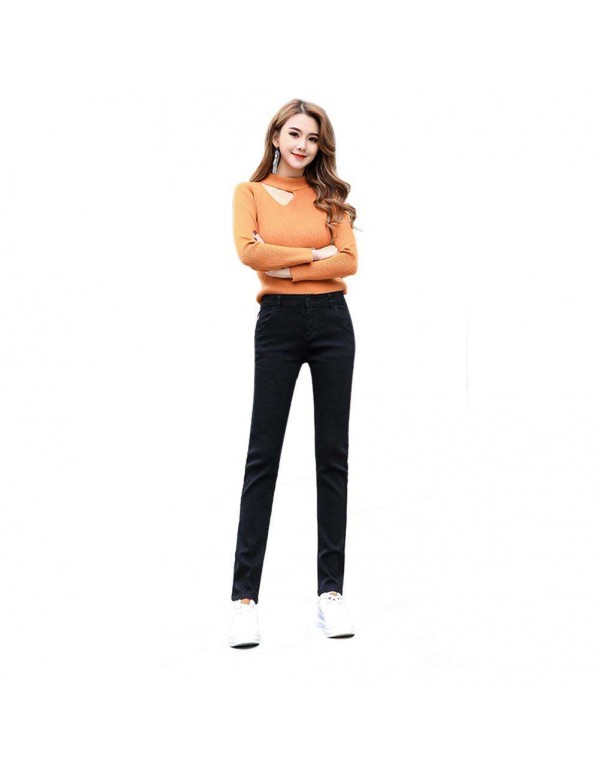 Casual High Waist Jeans Denim Pencil Pants Skinny ...